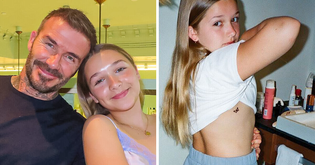 Aos 12 anos, filha de David Beckham copia tatuagem de parente e gera debate acalorado Aos 12 anos, filha de David Beckham copia tatuagem de parente e gera debate acalorado