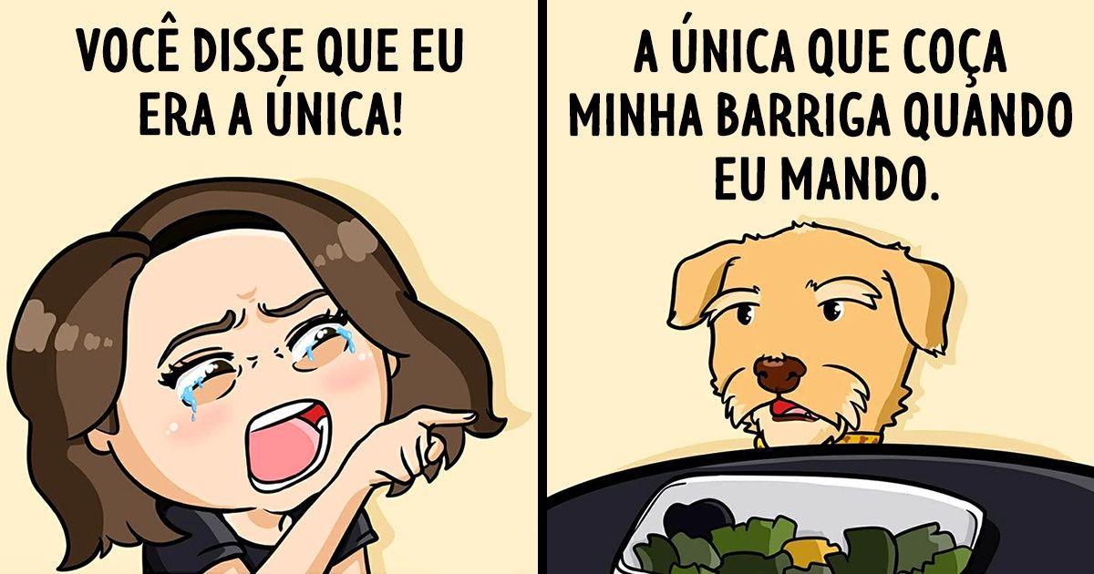15 Comics mostram que viver com seu parceiro e seu cachorro não deixa espaço para dias chatos ou sem mimos 15 Comics mostram que viver com seu parceiro e seu cachorro não deixa espaço para dias chatos ou sem mimos