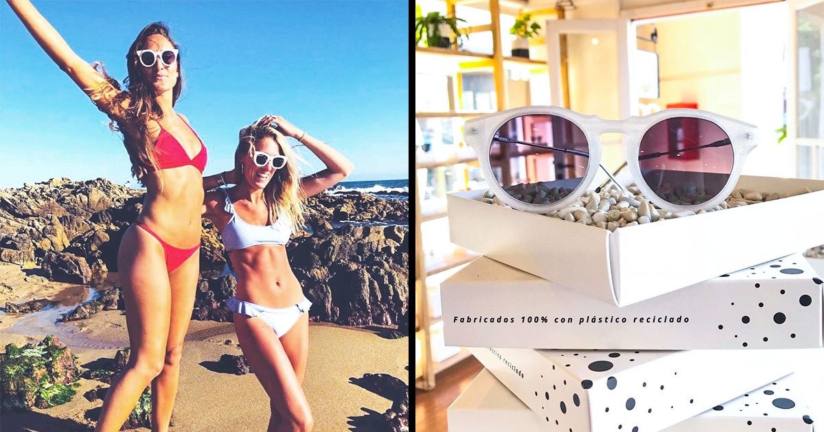 Jovem constrói óculos de sol super modernos com garrafas PET recolhidas em praias Jovem constrói óculos de sol super modernos com garrafas PET recolhidas em praias
