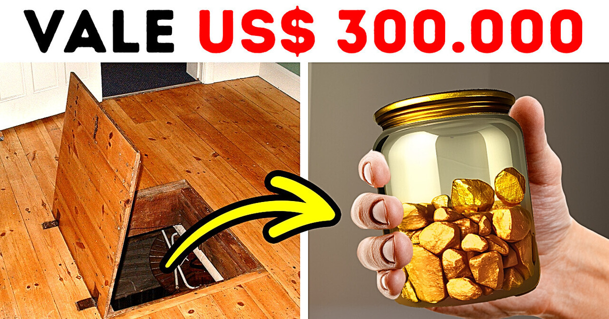 Pessoas que encontraram tesouros escondidos embaixo do piso de suas casas Pessoas que encontraram tesouros escondidos embaixo do piso de suas casas