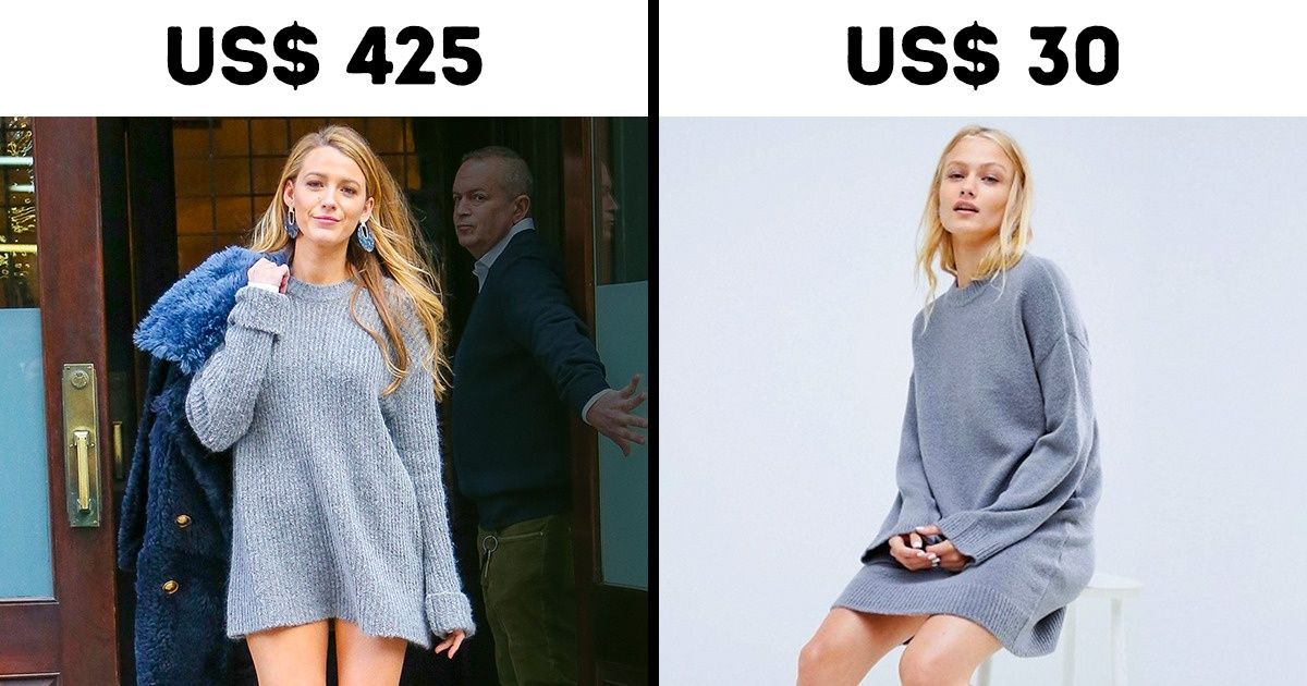 10 Roupas da moda das mulheres mais elegantes de Hollywood e seus análogos mais econômicos