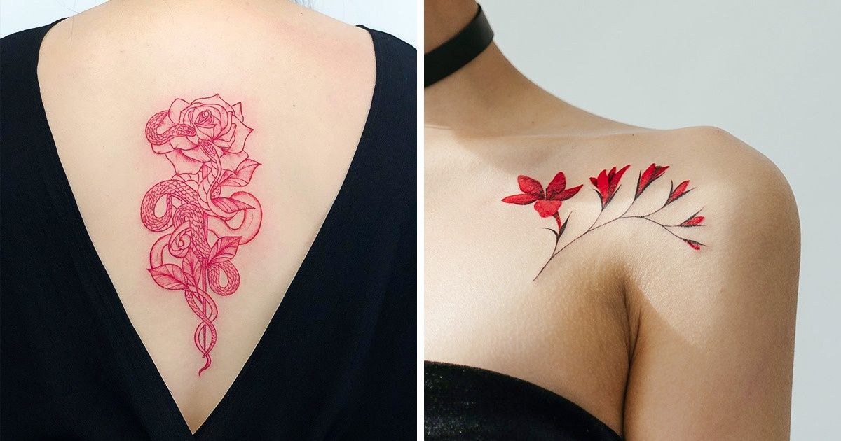 19 Tatuagens vermelhas indicam uma nova tendência nas ruas 19 Tatuagens vermelhas indicam uma nova tendência nas ruas