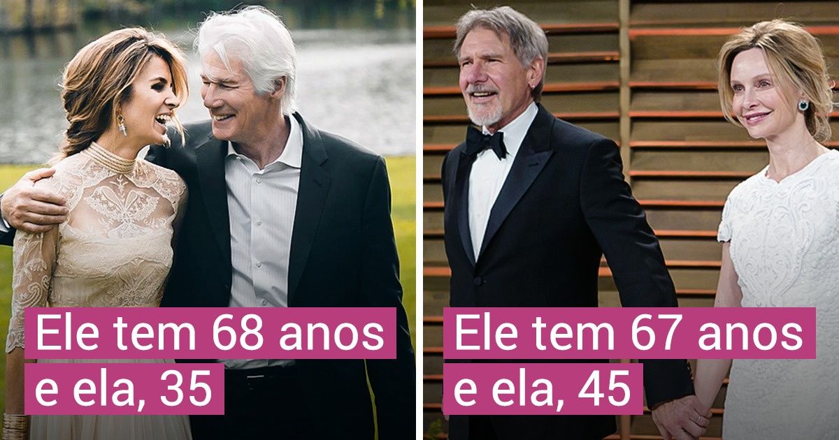 15 Famosos que se apaixonaram e disseram “sim, eu aceito” em plena maturidade 15 Famosos que se apaixonaram e disseram “sim, eu aceito” em plena maturidade