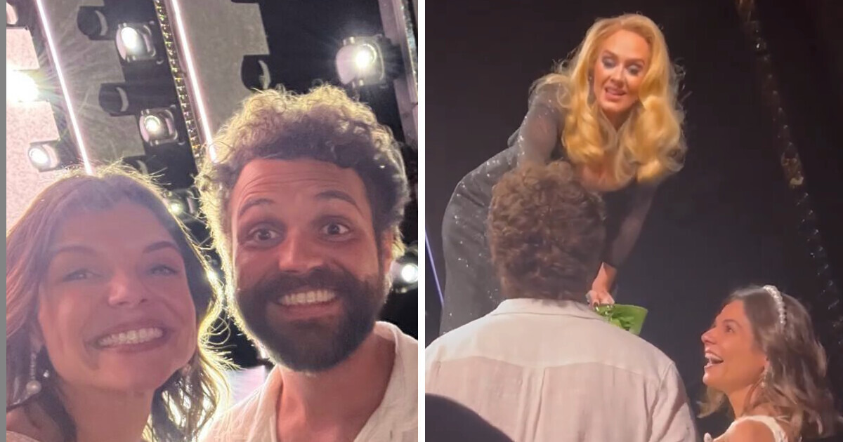 Adele interrompe show em Las Vegas e é convidada a ser madrinha de casamento de brasileiros