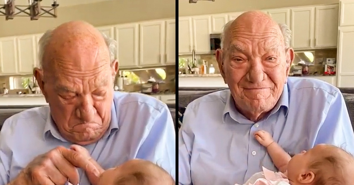 Avô conhece neta com o nome da esposa falecida e não segura as lágrimas Avô conhece neta com o nome da esposa falecida e não segura as lágrimas