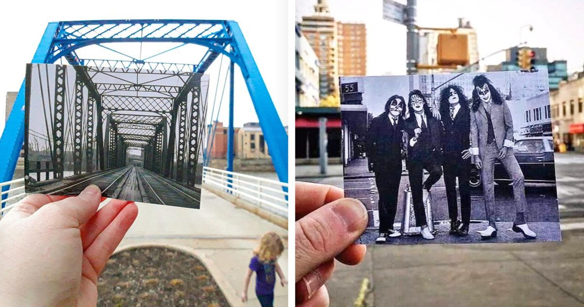 18 Pessoas que usaram fotos antigas para colocar passado e presente na mesma imagem 18 Pessoas que usaram fotos antigas para colocar passado e presente na mesma imagem