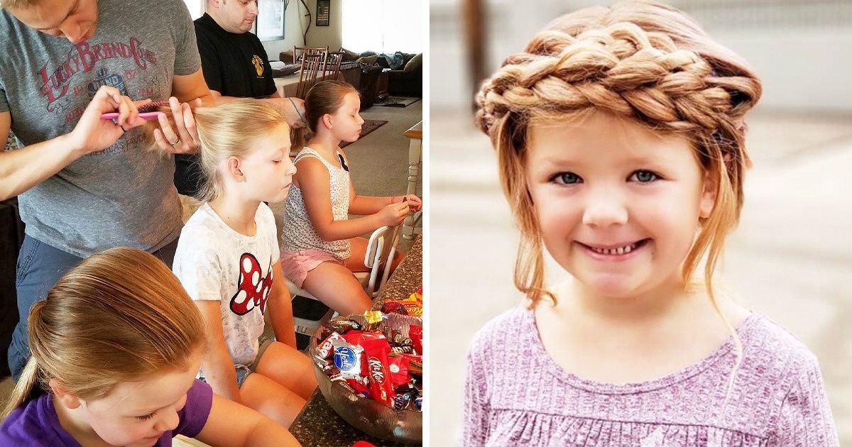 Um pai solo aprendeu a fazer belos penteados na filha e agora ensina seus truques a outros pais Um pai solo aprendeu a fazer belos penteados na filha e agora ensina seus truques a outros pais