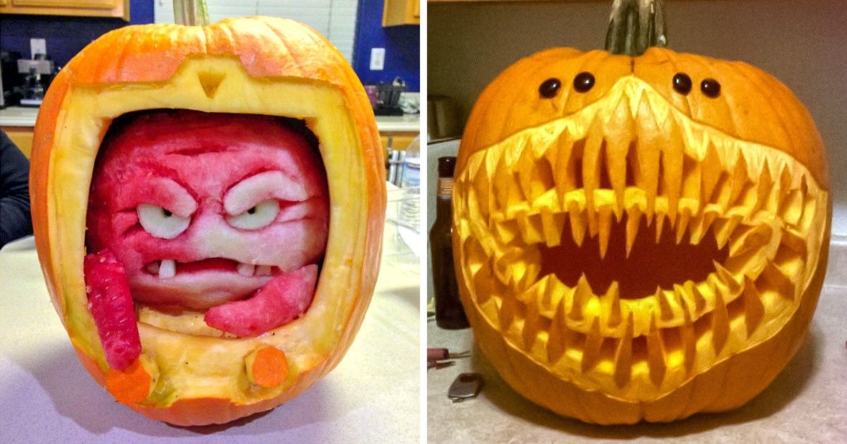 18 Pessoas que merecem um prêmio por esculturas em abóboras