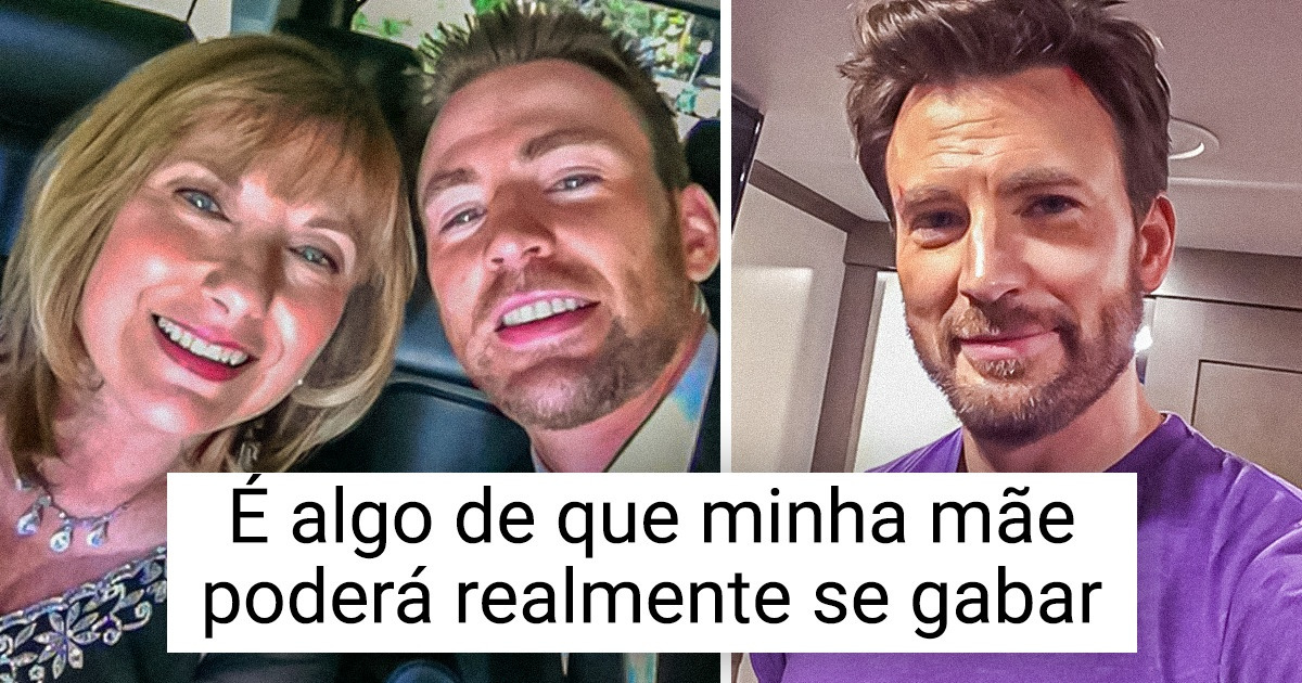 Chris Evans é escolhido o homem mais sexy do mundo, e sua mãe é puro orgulho do filho Chris Evans é escolhido o homem mais sexy do mundo, e sua mãe é puro orgulho do filho