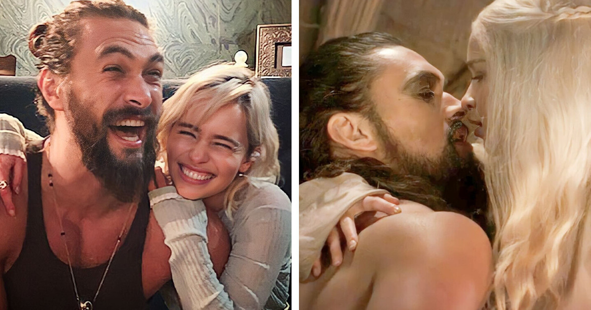 As lágrimas de Emilia Clarke: Uma confissão impactante sobre as cenas de amor com Jason Momoa As lágrimas de Emilia Clarke: Uma confissão impactante sobre as cenas de amor com Jason Momoa