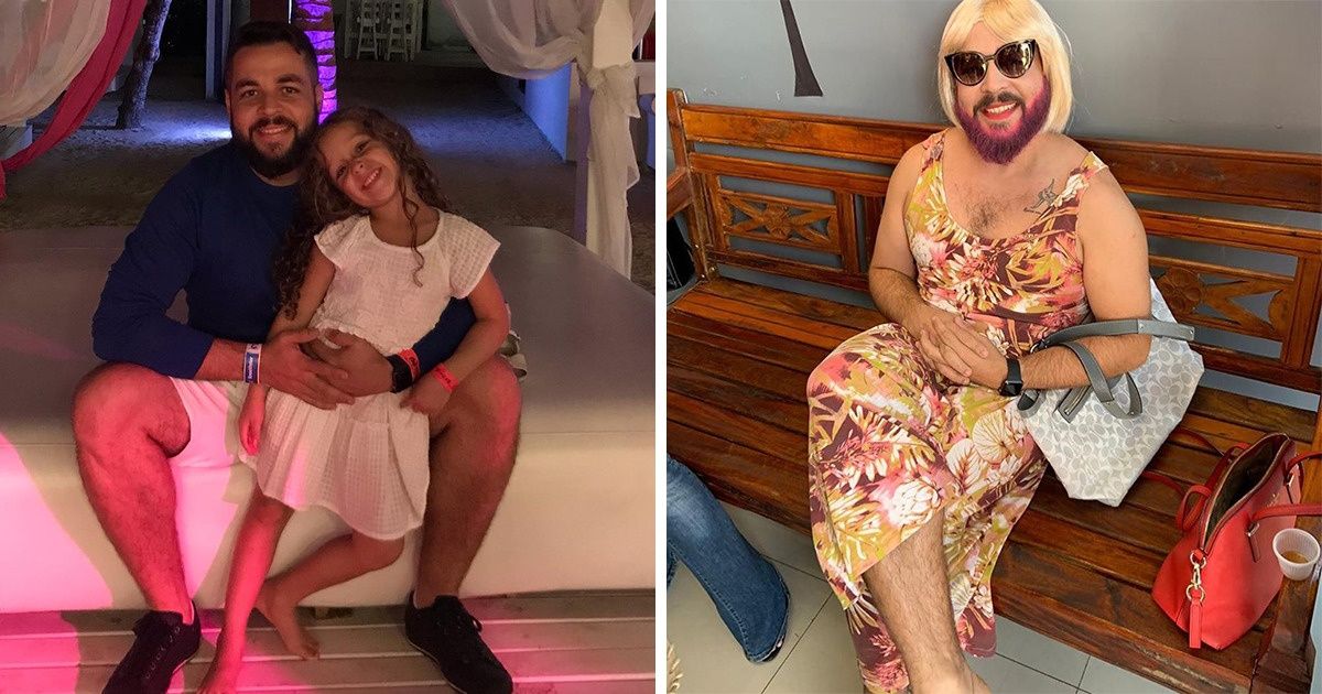 Pai viúvo de Goiânia se fantasia de mãe para uma atividade escolar atendendo a um pedido da filha Pai viúvo de Goiânia se fantasia de mãe para uma atividade escolar atendendo a um pedido da filha