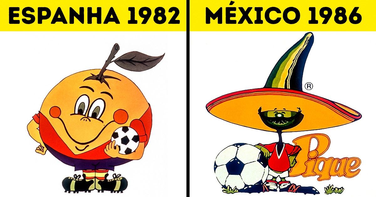 Os mascotes de todas as Copas do Mundo