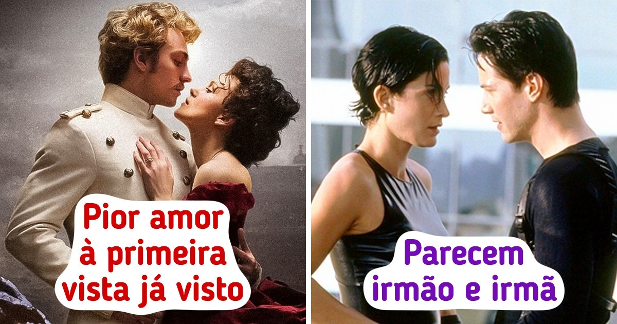 10 Casais de filmes que foram pouco convincentes devido à falta de química