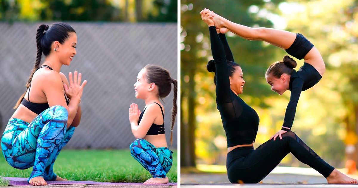 Mãe e filha fazem ioga juntas e se unem ainda mais compartilhando esse hobby Mãe e filha fazem ioga juntas e se unem ainda mais compartilhando esse hobby