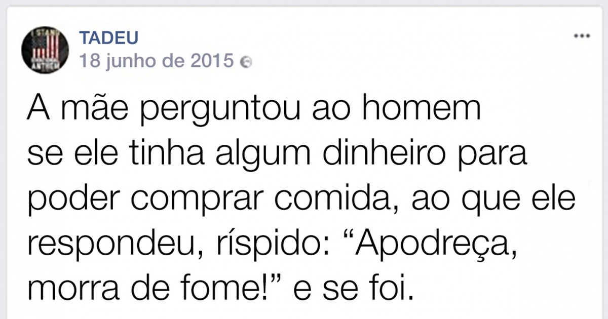 Uma mãe faminta recebeu este bilhete que mudou seu dia