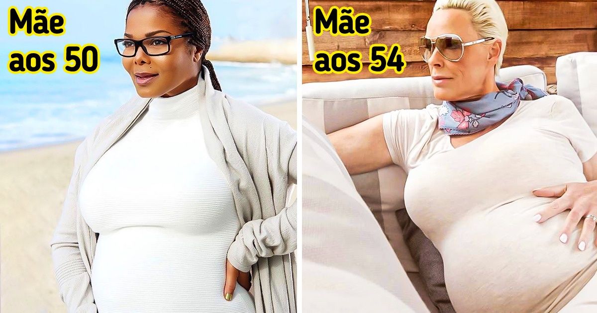 10 Famosas que abraçaram a maternidade após os 40 anos 10 Famosas que abraçaram a maternidade após os 40 anos
