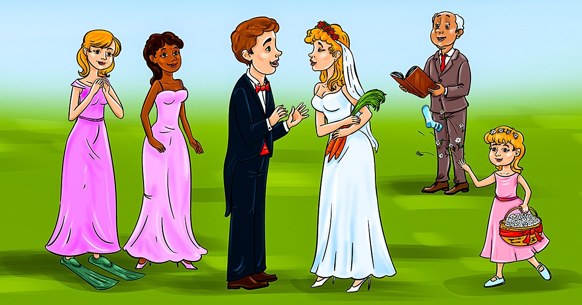 Teste: Você consegue encontrar tudo que está errado neste casamento?