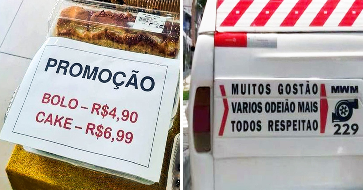 15+ Placas mostram que a língua portuguesa pode ser mais difícil do que parece