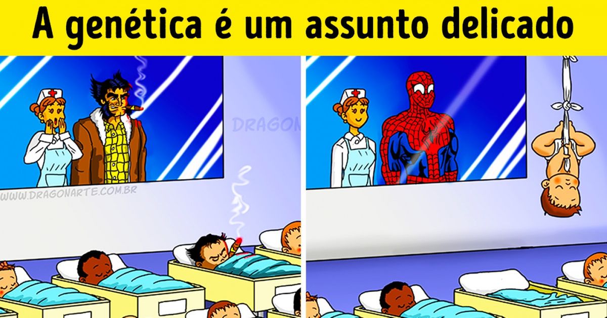 16 Quadrinhos sobre a possível aparência dos filhos de super-heróis 16 Quadrinhos sobre a possível aparência dos filhos de super-heróis