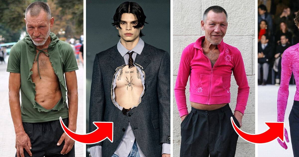 Sem-teto vira referência de estilo e chama atenção no mundo da moda (fotos)