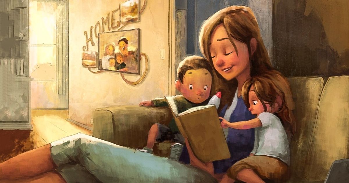 Ilustrações sobre o infinito amor de mãe Ilustrações sobre o infinito amor de mãe