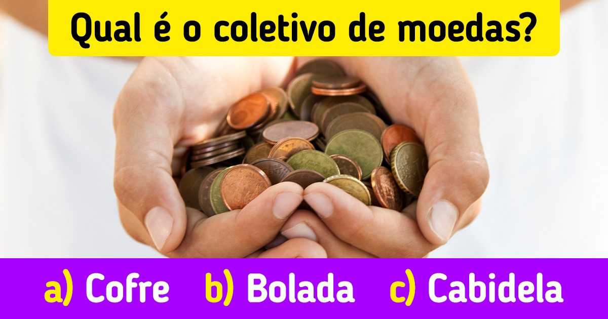 Teste: Responda qual o coletivo destes 14 objetos e coloque seu conhecimento à prova