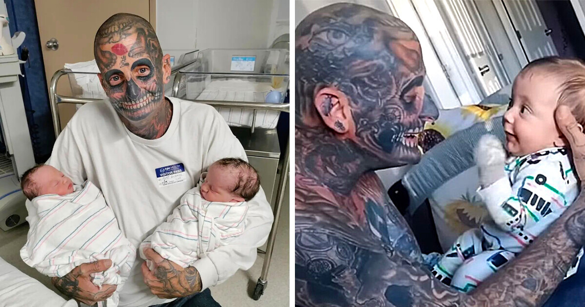 Pai de 6 filhos e com mais de 240 tatuagens, homem dá exemplo de como lidar com comentários negativos Pai de 6 filhos e com mais de 240 tatuagens, homem dá exemplo de como lidar com comentários negativos