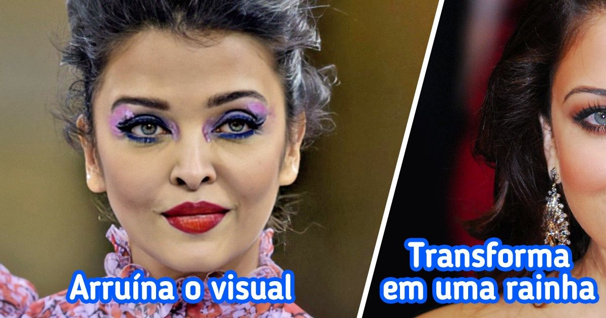 10+ Exemplos que mostram como a maquiagem pode arruinar o visual ou, ao contrário, deixá-lo mais elegante