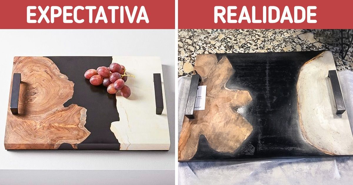 20+ Pessoas decidiram compartilhar a expectativa e a dura realidade de suas compras