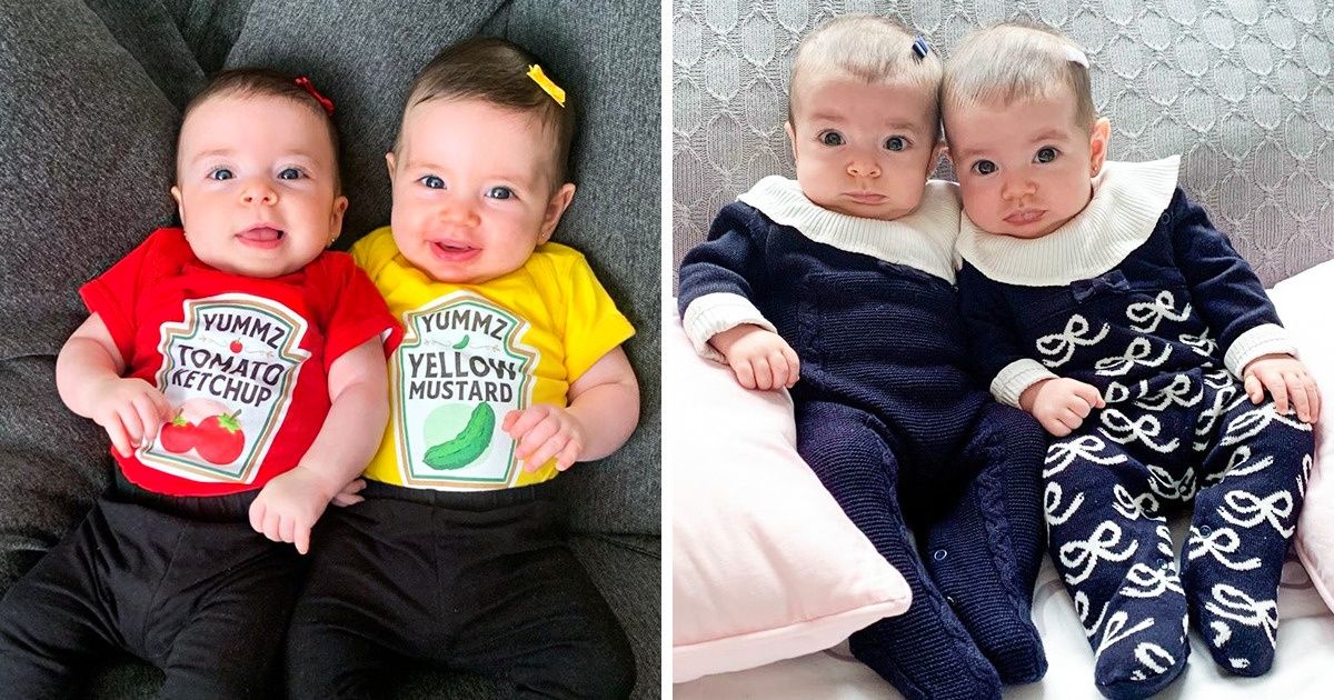 Mãe compartilha superação contra ovários policísticos e mostra os looks de suas filhas gêmeas combinando as roupas