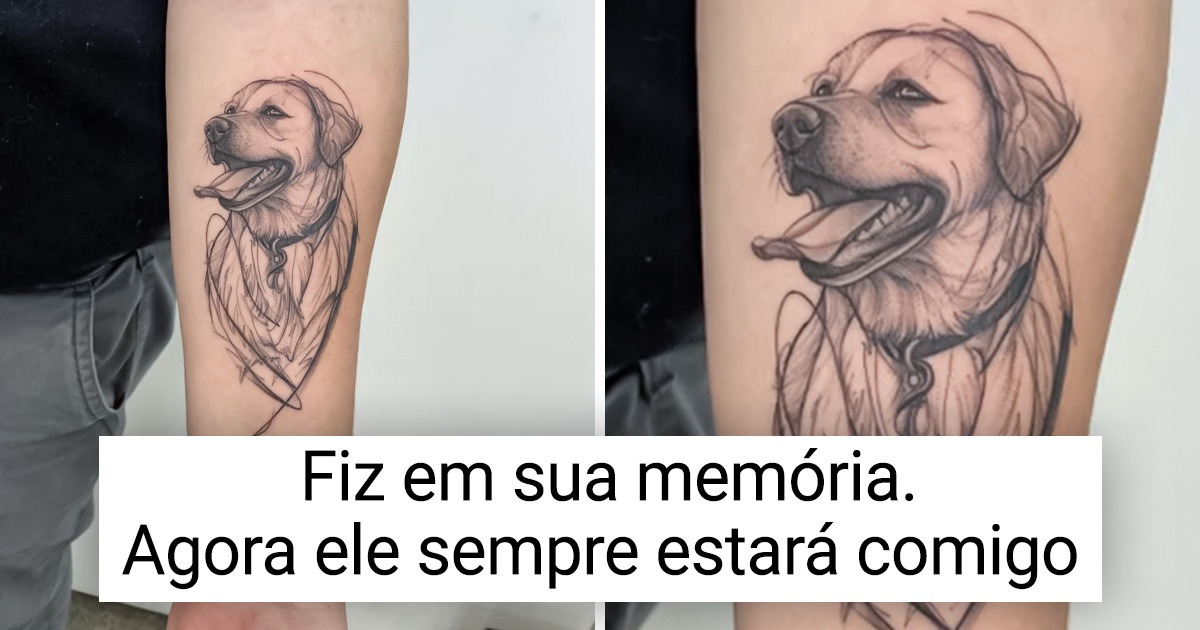 20+ Internautas que eternizaram seus companheiros na pele