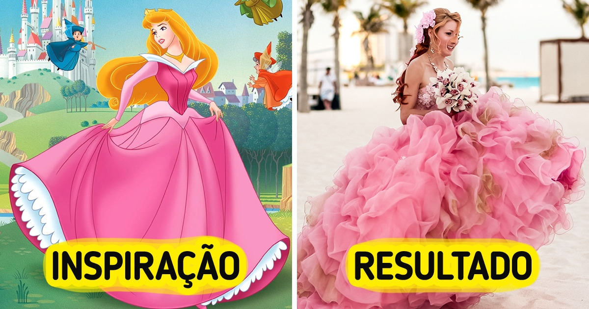 20 Mulheres que casaram com vestidos inspirados em suas personagens favoritas e viveram um sonho