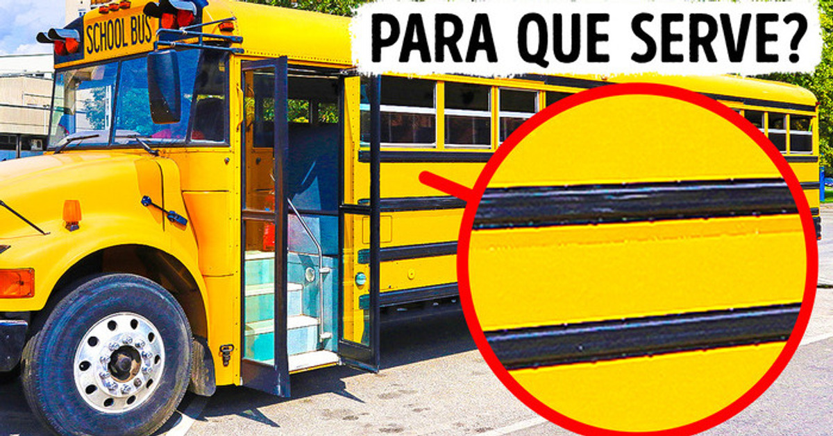 Para que servem aquelas faixas pretas dos ônibus escolares dos EUA?