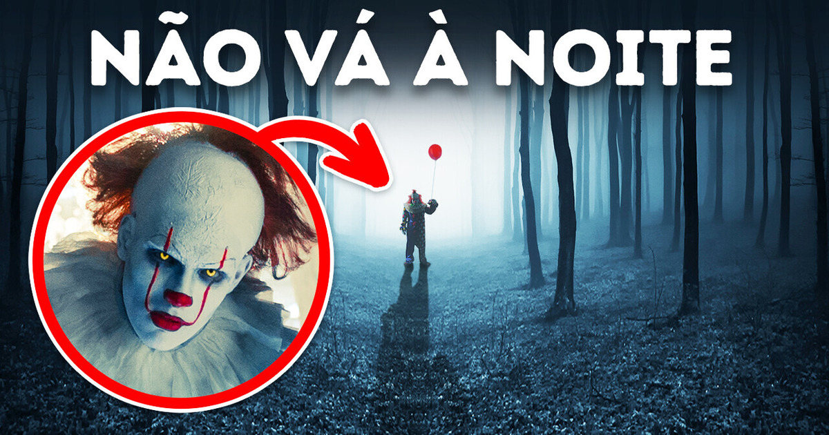 Palhaços sinistros caminham nesta floresta e assustam as pessoas Palhaços sinistros caminham nesta floresta e assustam as pessoas