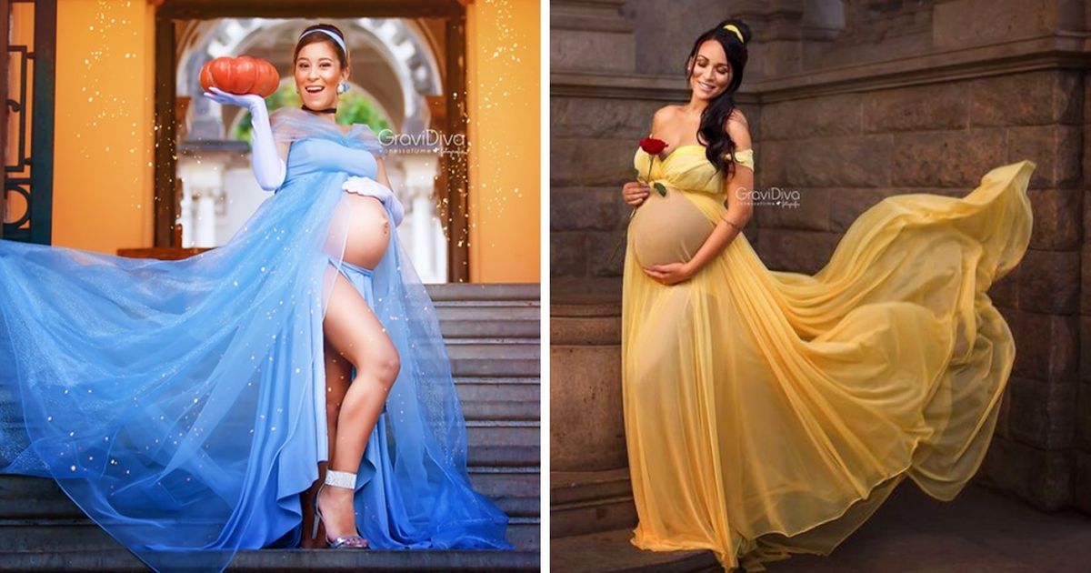 Fotógrafa encanta ao transformar grávidas em princesas da Disney