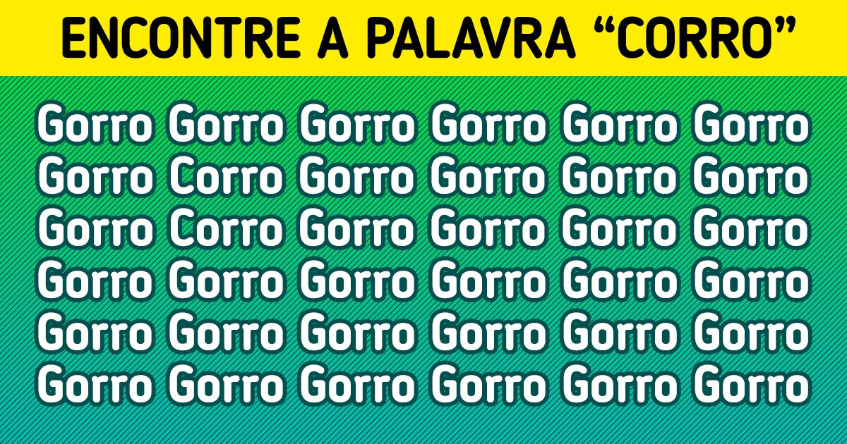 Teste: Descubra se você é capaz de encontrar a palavra oculta em menos de 10 segundos