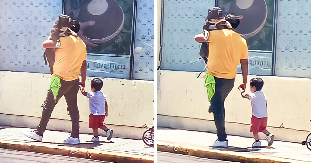 A atitude surpreendente deste pai com seu pet e seu filho gerou polêmica na internet A atitude surpreendente deste pai com seu pet e seu filho gerou polêmica na internet