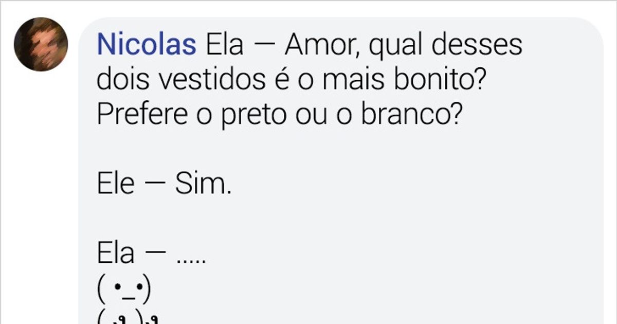 20 Teorias para a ideia de que não se pode fazer 2 perguntas a um homem