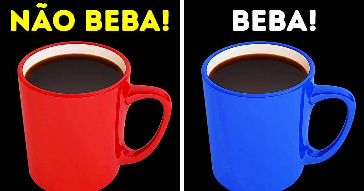 Por que você não deve beber café em uma caneca vermelha Por que você não deve beber café em uma caneca vermelha