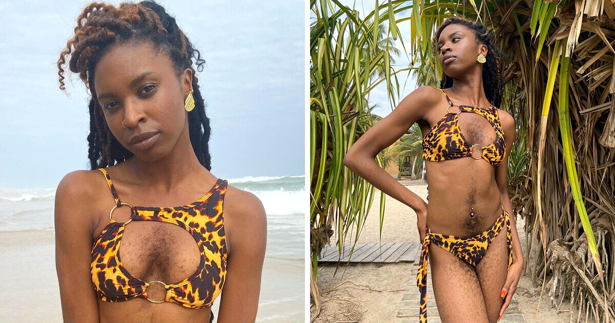 Ela decidiu não raspar os pelos e exibir sua beleza natural na praia Ela decidiu não raspar os pelos e exibir sua beleza natural na praia