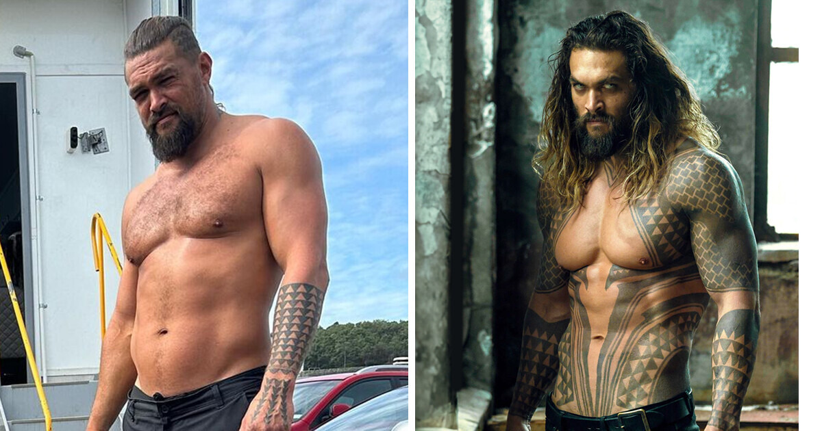 Jason Momoa assume que não tem mais o físico de super-herói e está em paz com isso Jason Momoa assume que não tem mais o físico de super-herói e está em paz com isso