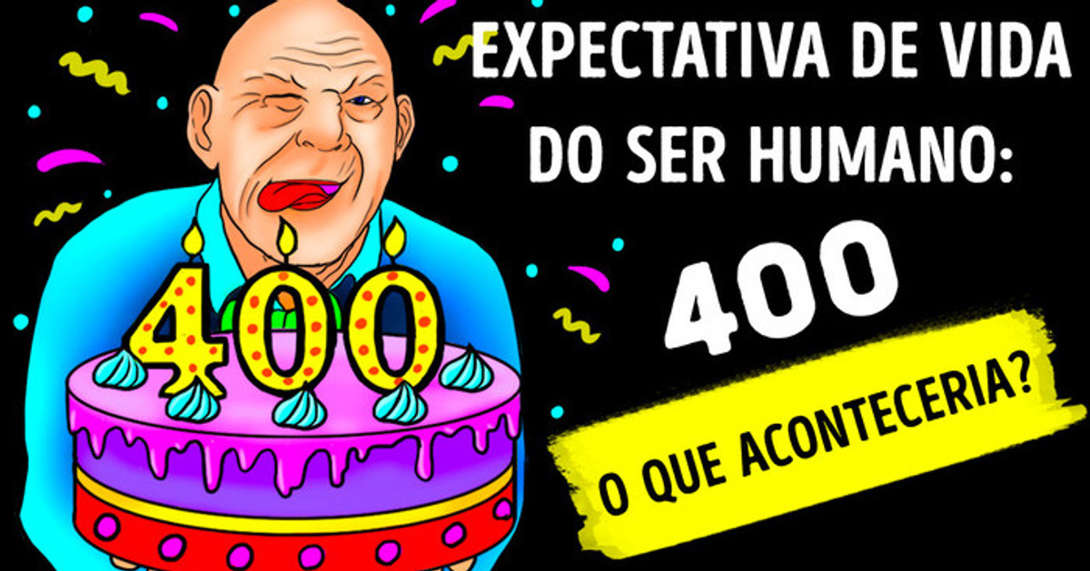 Se seres humanos vivessem 400 anos, você seria um adolescente aos 80