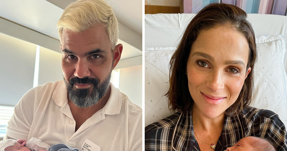 Juliano Cazarré revela fotos do sexto filho e detalha como foi o seu primeiro dia de vida