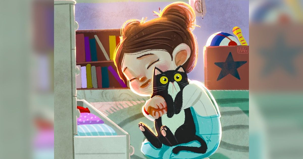 Artista italiana ilustra a vida secreta dos gatos e mostra que o amor está nos menores momentos