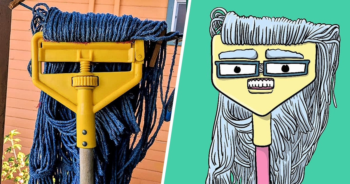 Ilustrador com mania de ver rostos em todos os lugares, transforma qualquer objeto num personagem único