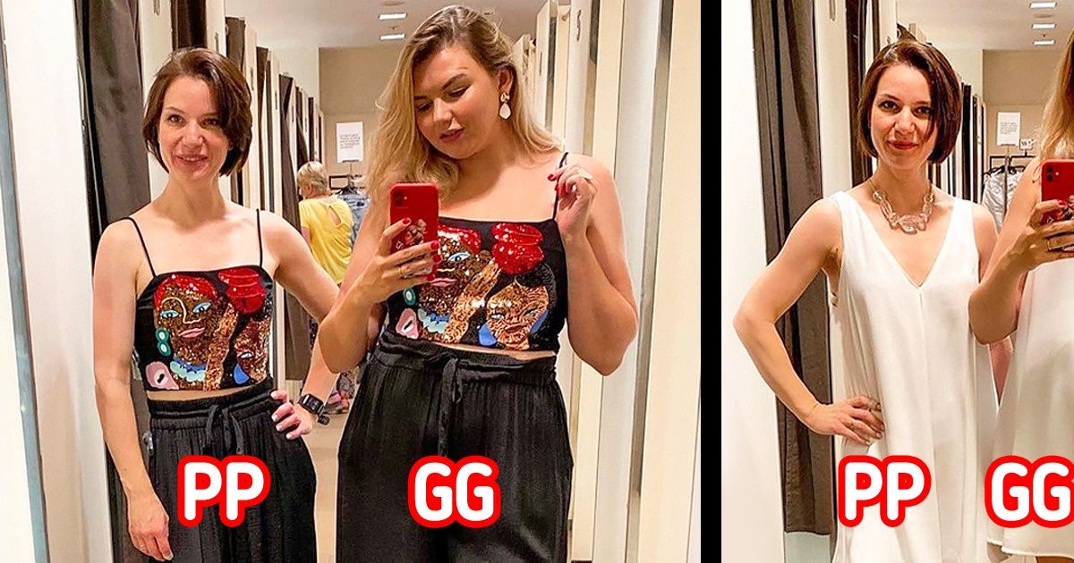 Duas jovens de tamanhos diferentes vestiram os mesmos looks e provaram que estilo não depende da numeração das roupas Duas jovens de tamanhos diferentes vestiram os mesmos looks e provaram que estilo não depende da numeração das roupas