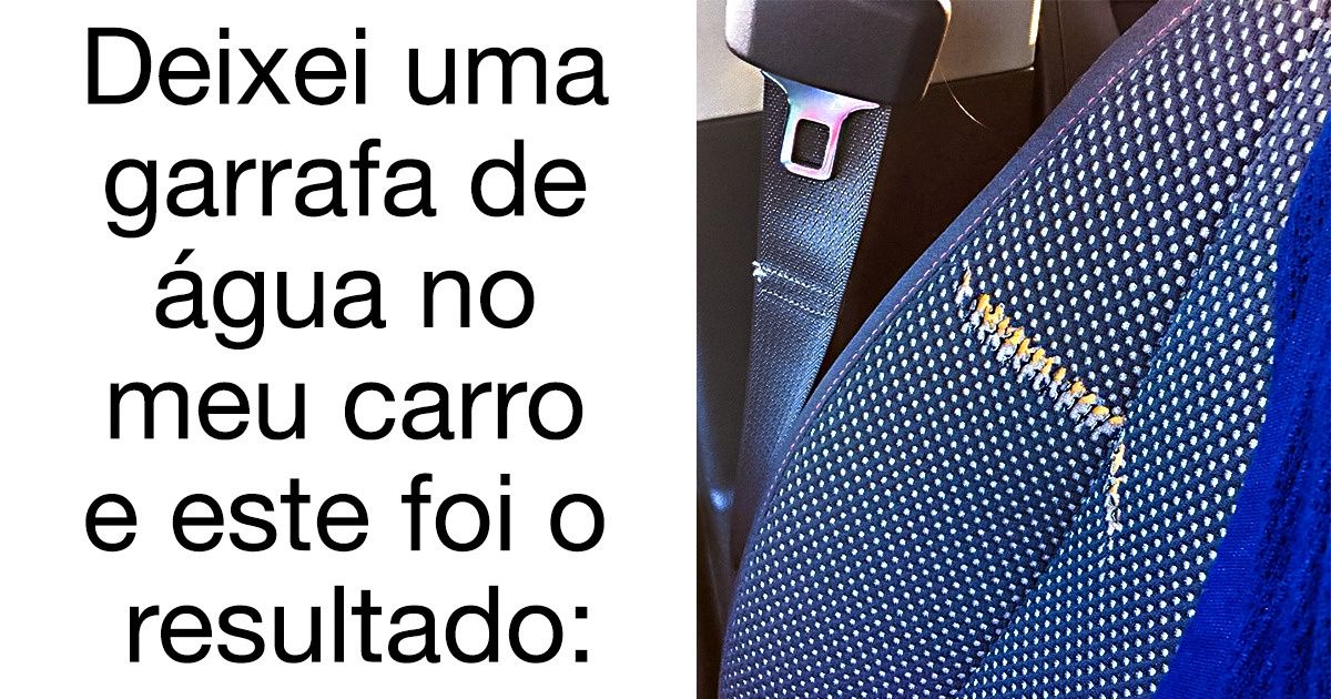 Bombeiros alertam para o perigo de deixar garrafas de água no carro