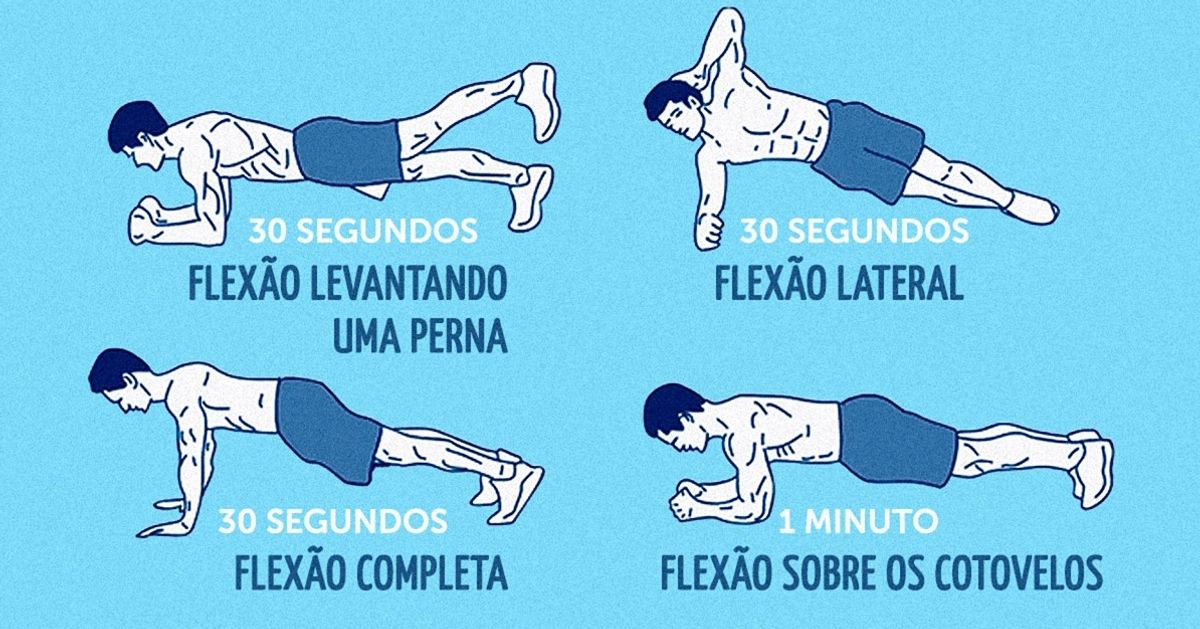 6 flexões para se exercitar