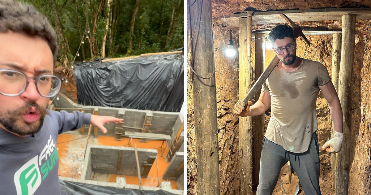 Mestre da sobrevivência! Empresário catarinense está construindo um abrigo contra o apocalipse zumbi