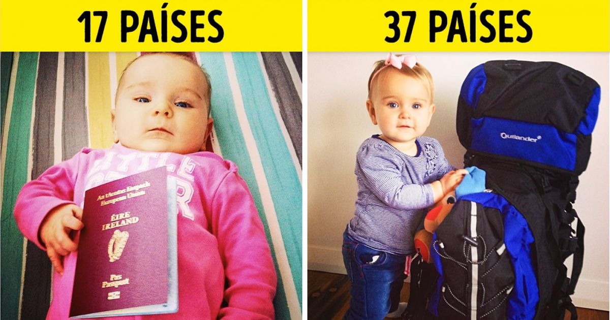 Uma mãe muito ousada, que viajou o mundo com seus bebês